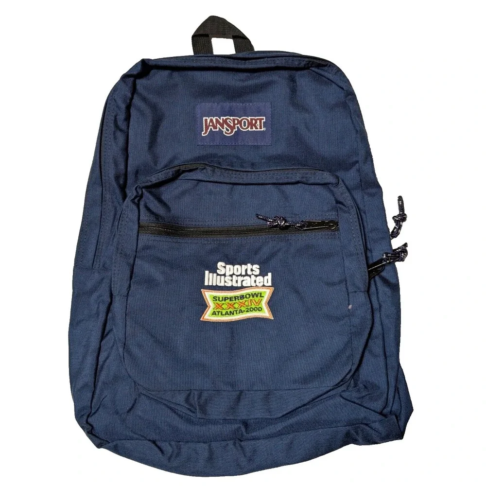 VTG SUPER BOWL XXXIV ATLANTA 2000 x SPORTS ILLUSTRATED x JAN SPORT Backpack EUC